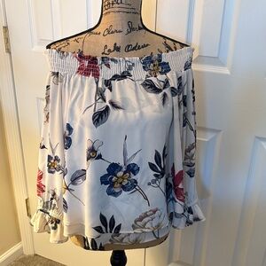 Ariella Multicolor Floral Off-Shoulder Blouse